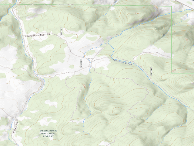 USGS topographic map of USFS dispersed camp — MT #865