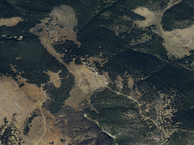 Aerial image of USFS dispersed camp — MT #866
