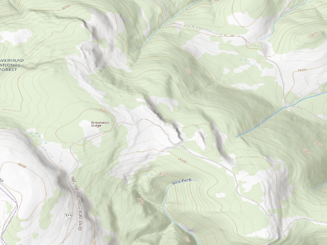 USGS topographic map of USFS dispersed camp — MT #866