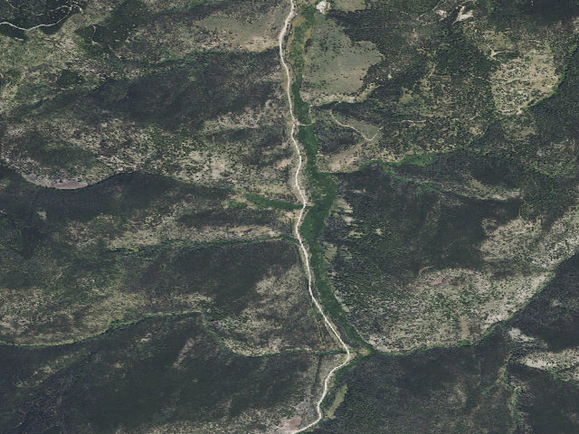 Aerial image of USFS dispersed camp — MT #87
