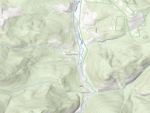 USGS topographic map of USFS dispersed camp — MT #87