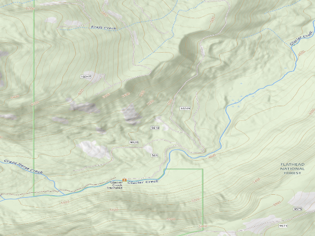 USGS topographic map of USFS dispersed camp — MT #871