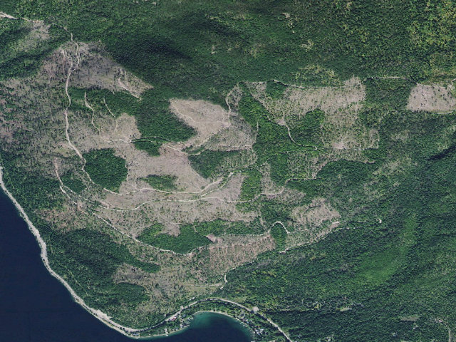 Aerial image of USFS dispersed camp — MT #873