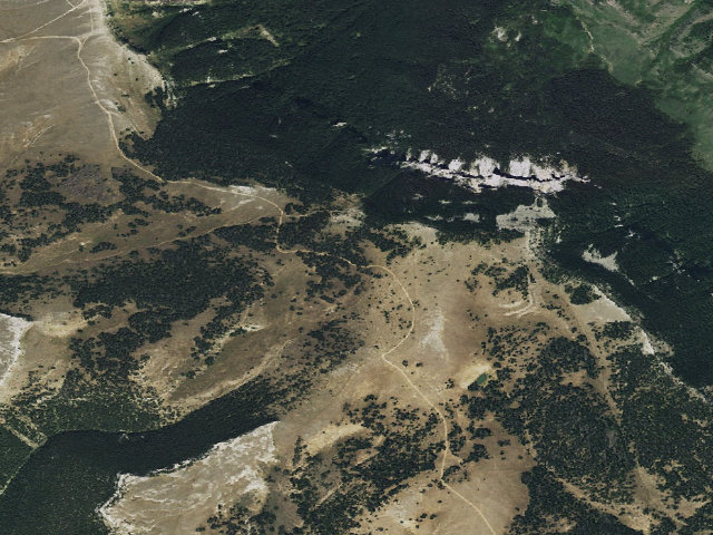 Aerial image of USFS dispersed camp — MT #88