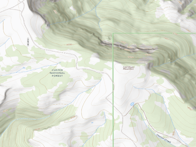 USGS topographic map of USFS dispersed camp — MT #88