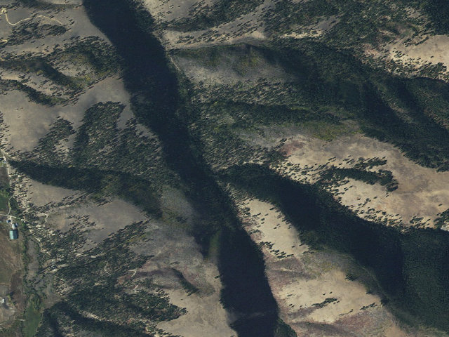 Aerial image of USFS dispersed camp — MT #90