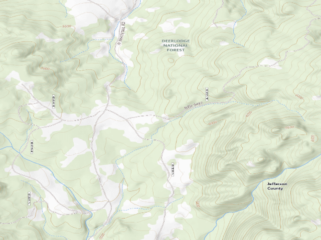 USGS topographic map of USFS dispersed camp — MT #92