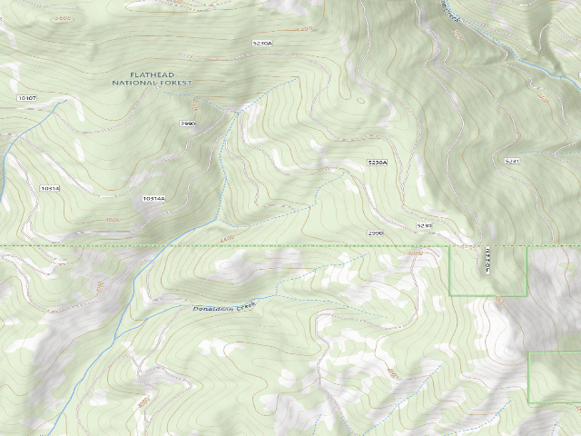 USGS topographic map of USFS dispersed camp — MT #95