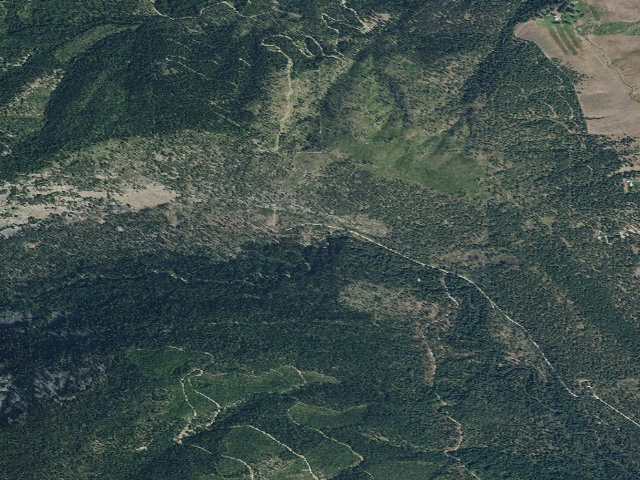 Aerial image of USFS dispersed camp — MT #96