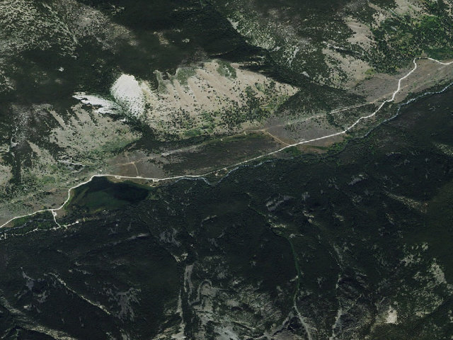 Aerial image of USFS dispersed camp — MT #97