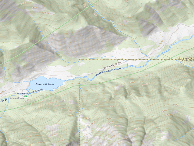 USGS topographic map of USFS dispersed camp — MT #97