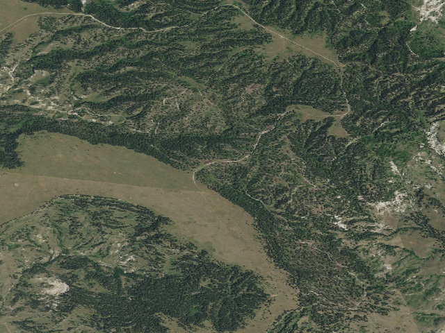 Aerial image of USFS dispersed camp — SD #10