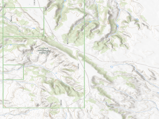 USGS topographic map of USFS dispersed camp — SD #12
