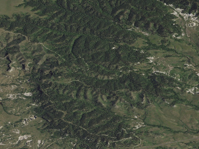 Aerial image of USFS dispersed camp — SD #2