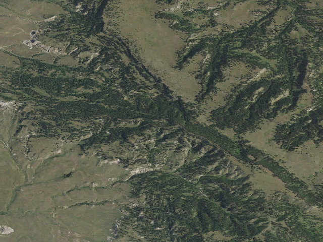Aerial image of USFS dispersed camp — SD #3