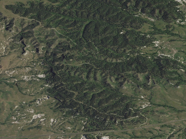 Aerial image of USFS dispersed camp — SD #4