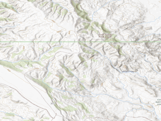 USGS topographic map of USFS dispersed camp — SD #5