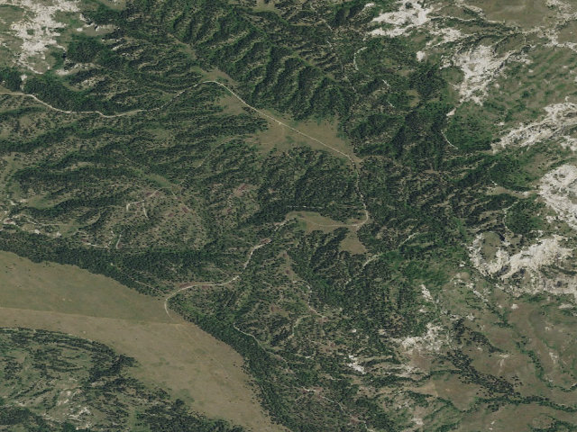 Aerial image of USFS dispersed camp — SD #6