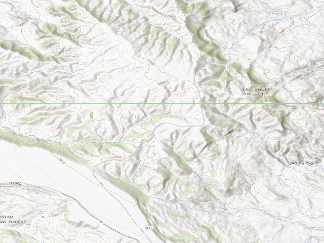 USGS topographic map of USFS dispersed camp — SD #6