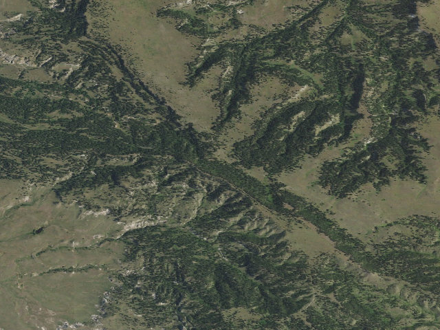 Aerial image of USFS dispersed camp — SD #7
