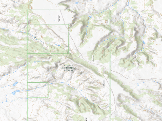 USGS topographic map of USFS dispersed camp — SD #7