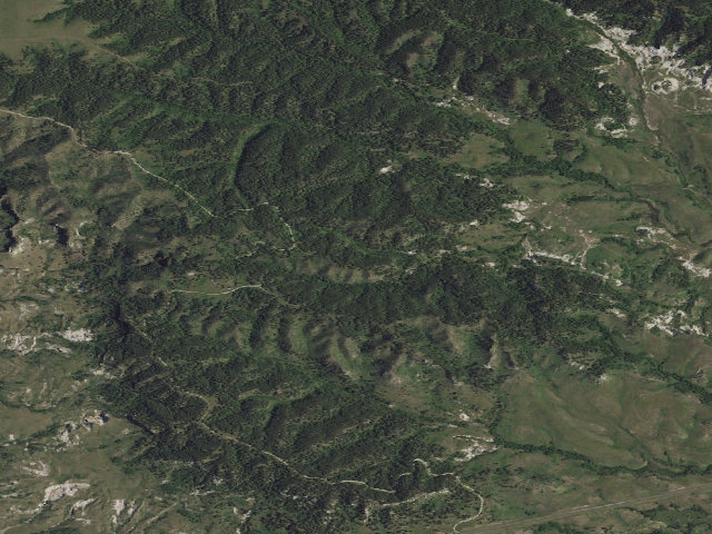 Aerial image of USFS dispersed camp — SD #8