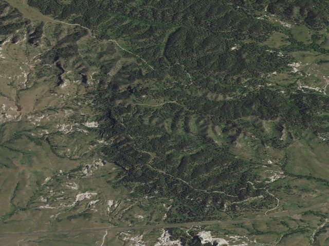 Aerial image of USFS dispersed camp — SD #9