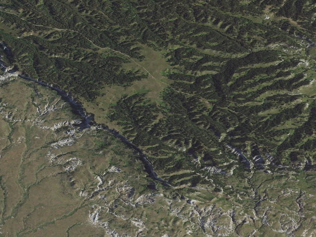 Aerial image of USFS dispersed camp — SD