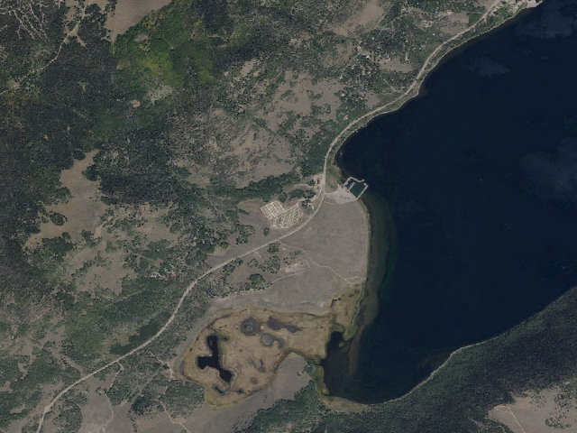 Aerial image of USFS dispersed camp — Sevier County, UT