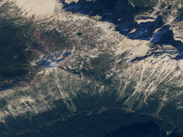 Aerial image of USFS dispersed camp — Skagit County, WA