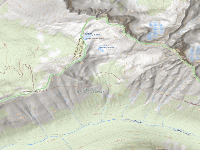 USGS topographic map of USFS dispersed camp — Skagit County, WA