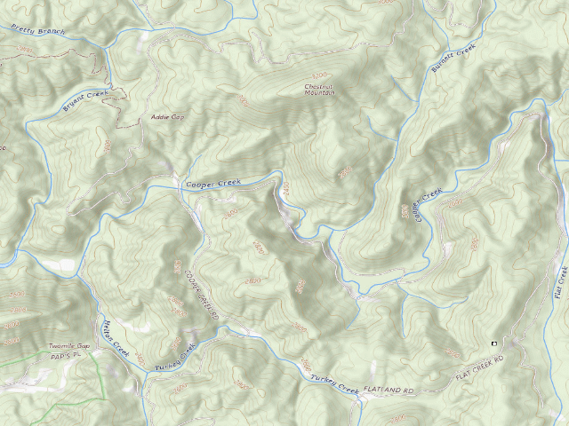 USGS topographic map of USFS dispersed camp — Union County, GA