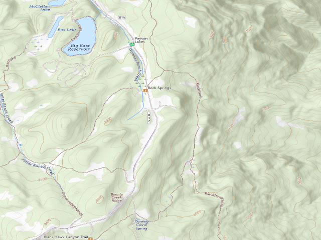 USGS topographic map of USFS dispersed camp — Utah County, UT