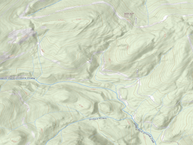 USGS topographic map of USFS dispersed camp — WA #12