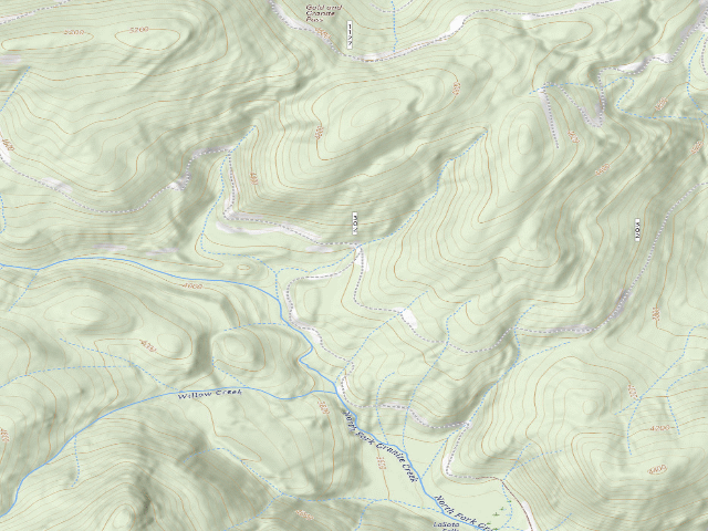 USGS topographic map of USFS dispersed camp — WA #15