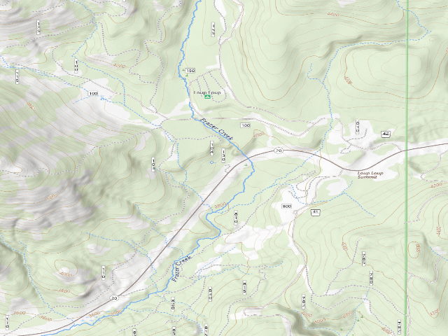 USGS topographic map of USFS dispersed camp — WA #18