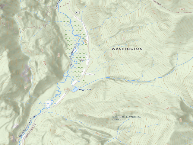 USGS topographic map of USFS dispersed camp — WA #3