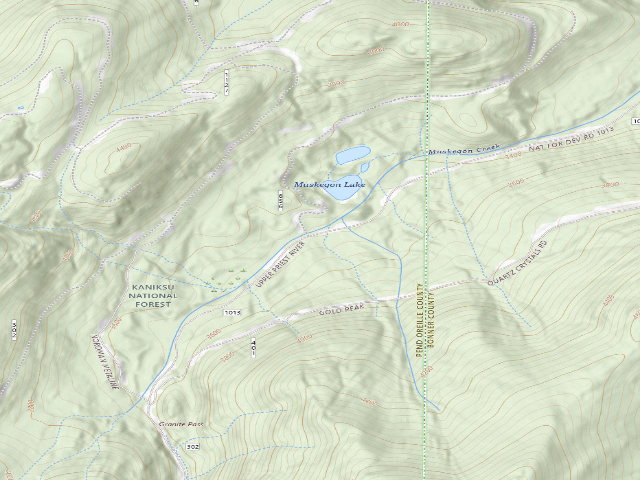 USGS topographic map of USFS dispersed camp — WA #5