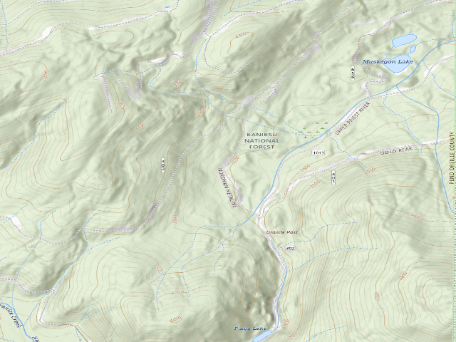 USGS topographic map of USFS dispersed camp — WA #7