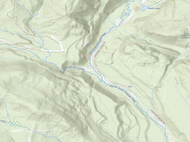 USGS topographic map of USFS dispersed camp — WA #9