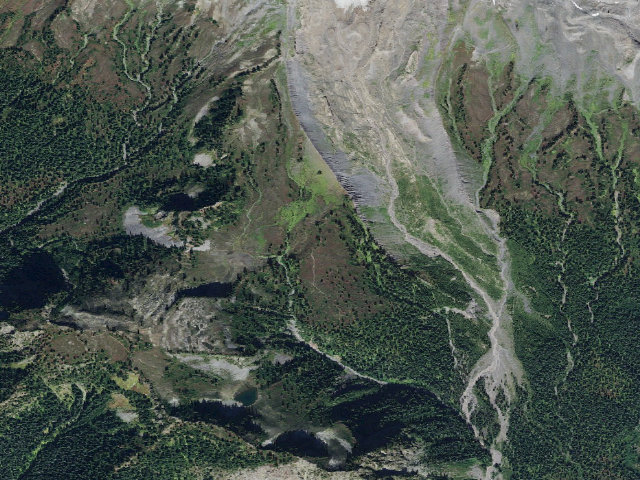 Aerial image of USFS dispersed camp — Whatcom County, WA