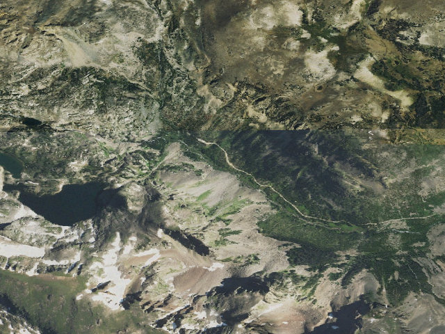 Aerial image of USFS dispersed camp — WY #2