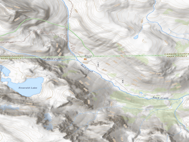 USGS topographic map of USFS dispersed camp — WY #2
