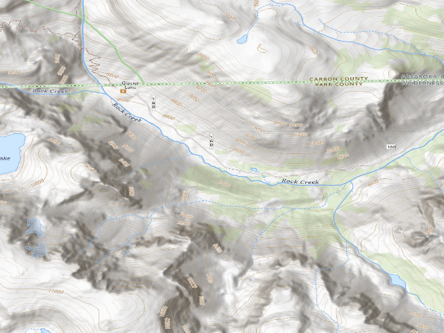 USGS topographic map of USFS dispersed camp — WY #3