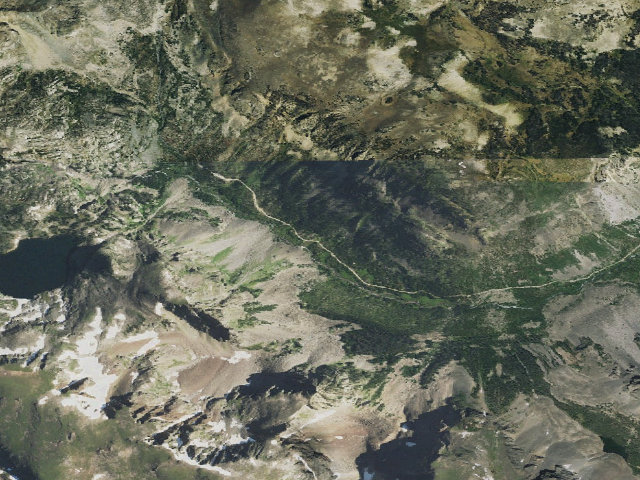Aerial image of USFS dispersed camp — WY #4
