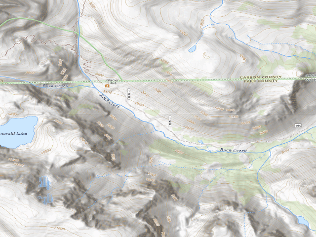 USGS topographic map of USFS dispersed camp — WY #4