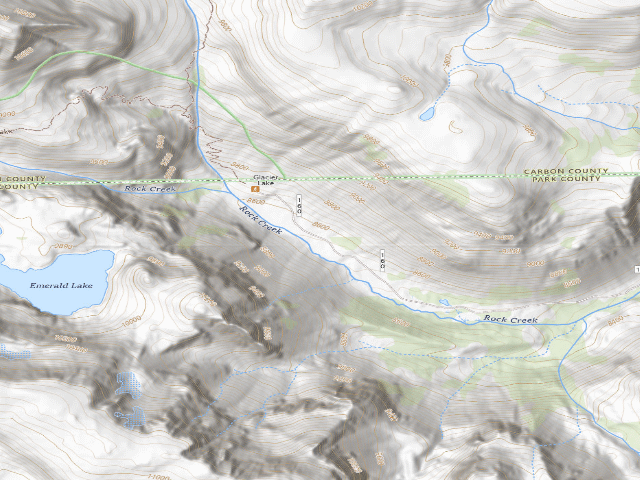 USGS topographic map of USFS dispersed camp — WY #5