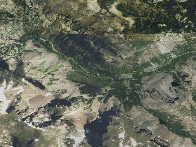 Aerial image of USFS dispersed camp — WY #6