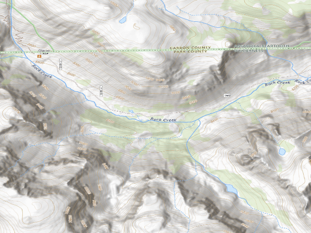 USGS topographic map of USFS dispersed camp — WY #8