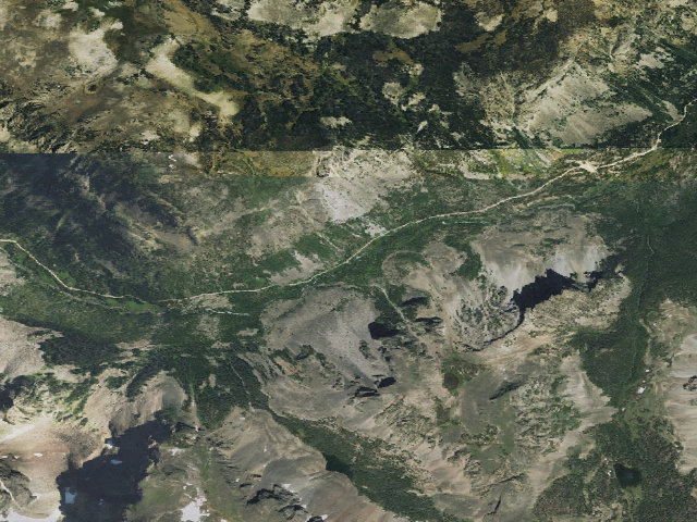Aerial image of USFS dispersed camp — WY